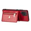 (Red) Zipper Pocket Case for Samsung Galaxy A12 5g Wallet Case Magnetic Buckle Card Holder Pu Leather Protective Cover