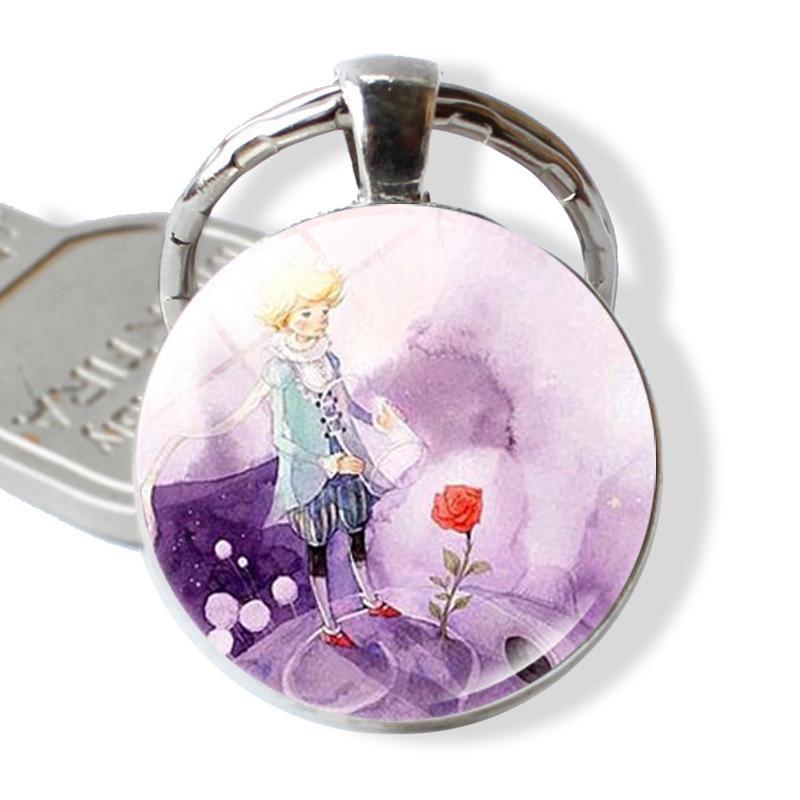 Cross-border Little Prince Time Gem Metal Keychain: European & American Style Pendant Gift