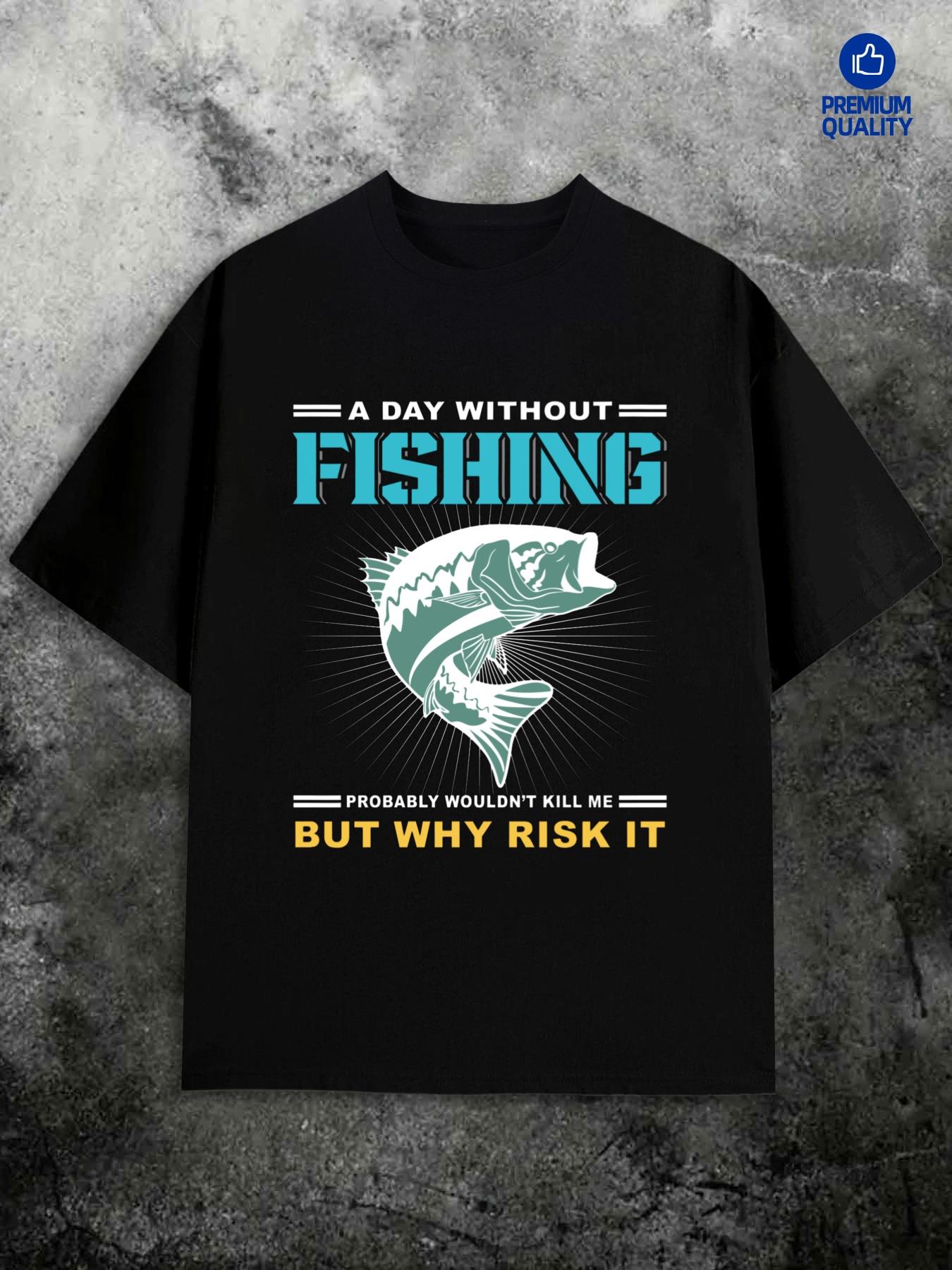 Men s T-Shirt Y2K Fishing Black M