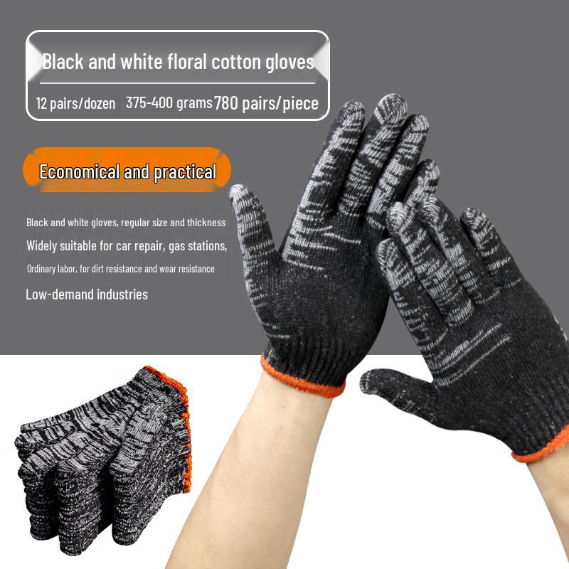 Осенне-зимние рабочие перчатки: Износостойкая, Утолщенная, Противоскользящая, Хлопчатобумажная нить для строительства