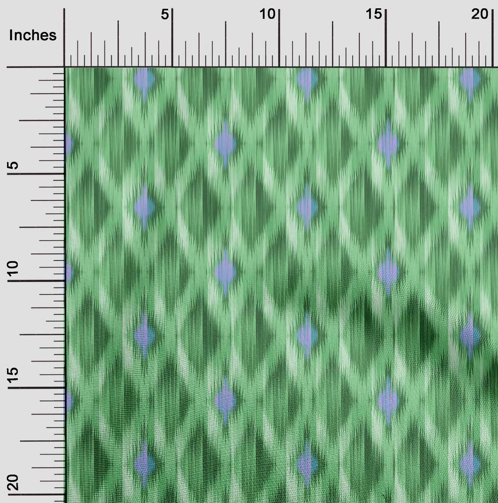oneOone Cotton Flex Light Green Fabric Ikat Sewing Craft Projects Fabric Prints By Yard 40 Inch