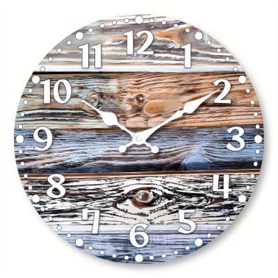 11 inch popular simple clock retro wooden wall clock living room silent clock wall clock