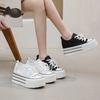 8CM Air Mesh Lace Micrifiber Leather Breathable Platform Wedge Women Vulcanize Hollow Summer String Bead Chunky Sneakers Shoes