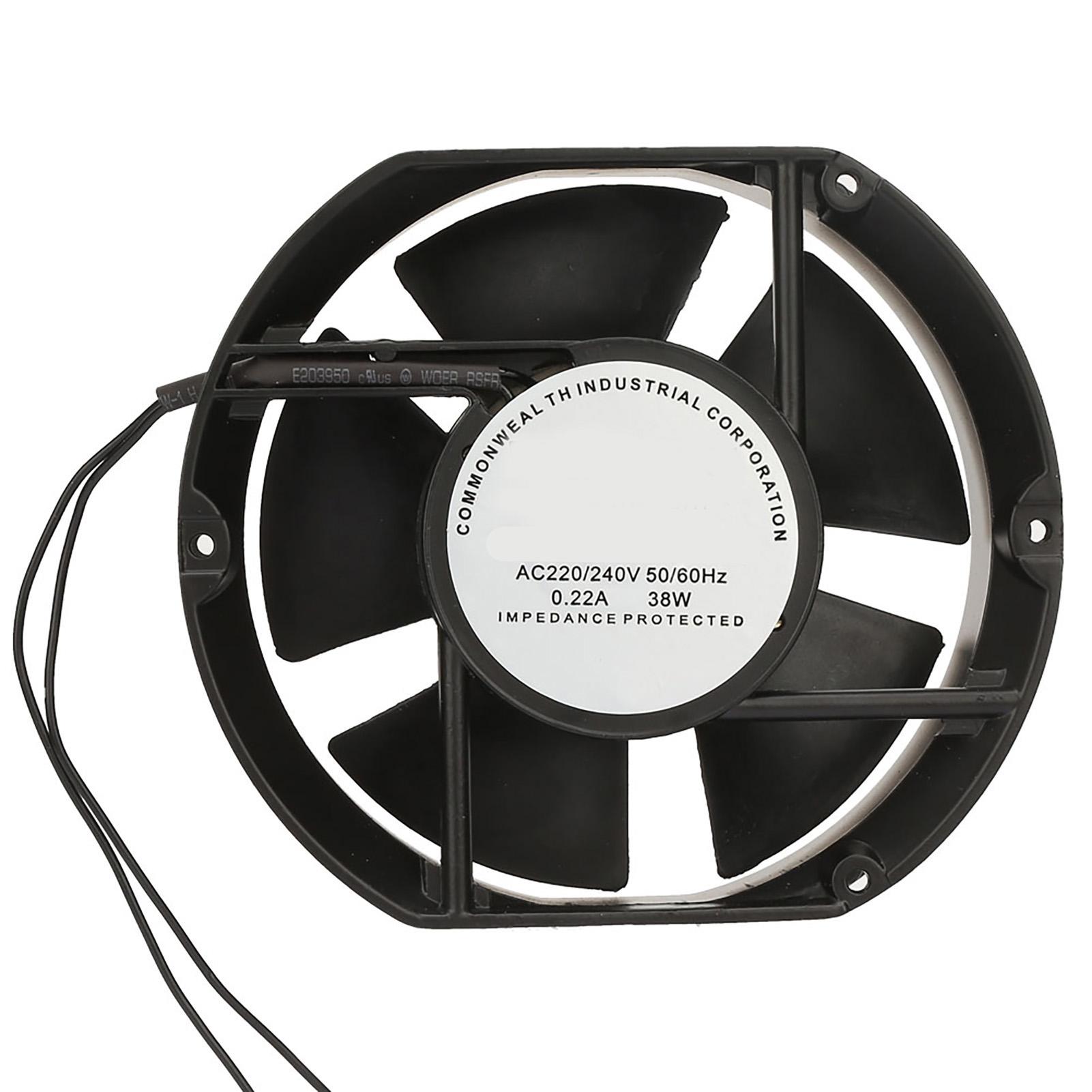 AC Axial Fan AC220V 38W Oval Ball Bearing Ventilation Cooling Fan bianco