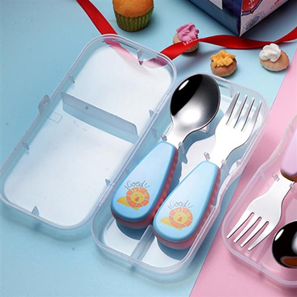 Baby Spoon and Fork set/Children's Spoon and Fork Set with Character Spoon