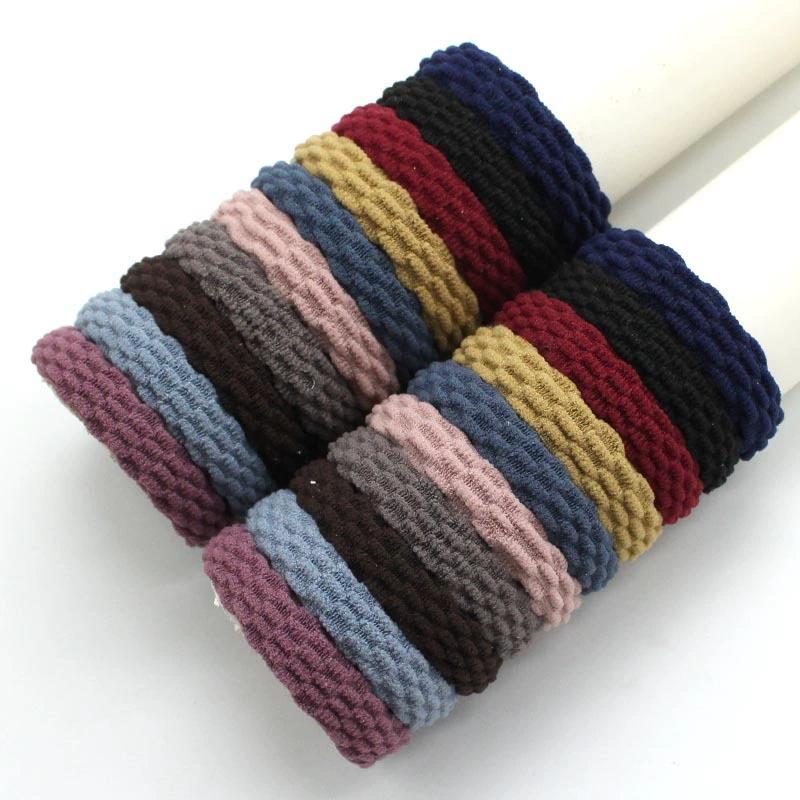 

Високоеластичні гумки для волосся для жінок дівчат різнокольорові базові гумки для волосся пов язка на голову простий тримач для хвостика головний убір аксесуари для волосся 10pcs