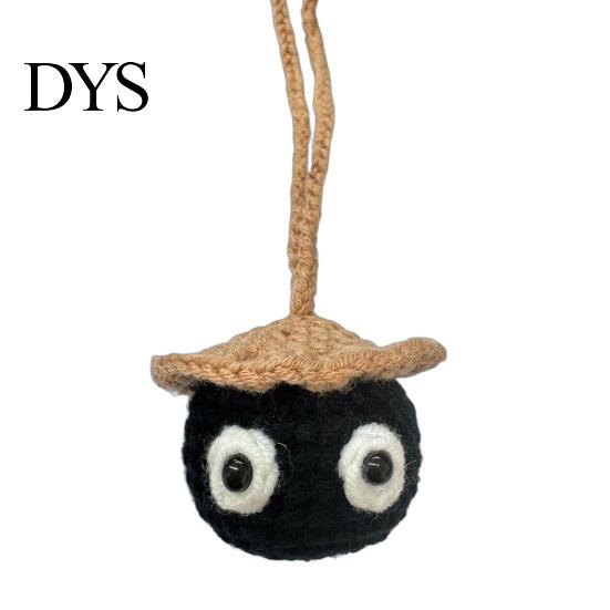 Spooky Interior Car Decoration Rearview Mirror Crochet Hanging Decoration, Knitting Grim Reaper Ghost Moon Star Snowman Ornament, Halloween