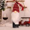 2pcs Cartoon Faceless Doll Champagne Bottle Cover Knitted Beer Wine Decor  Party Favors