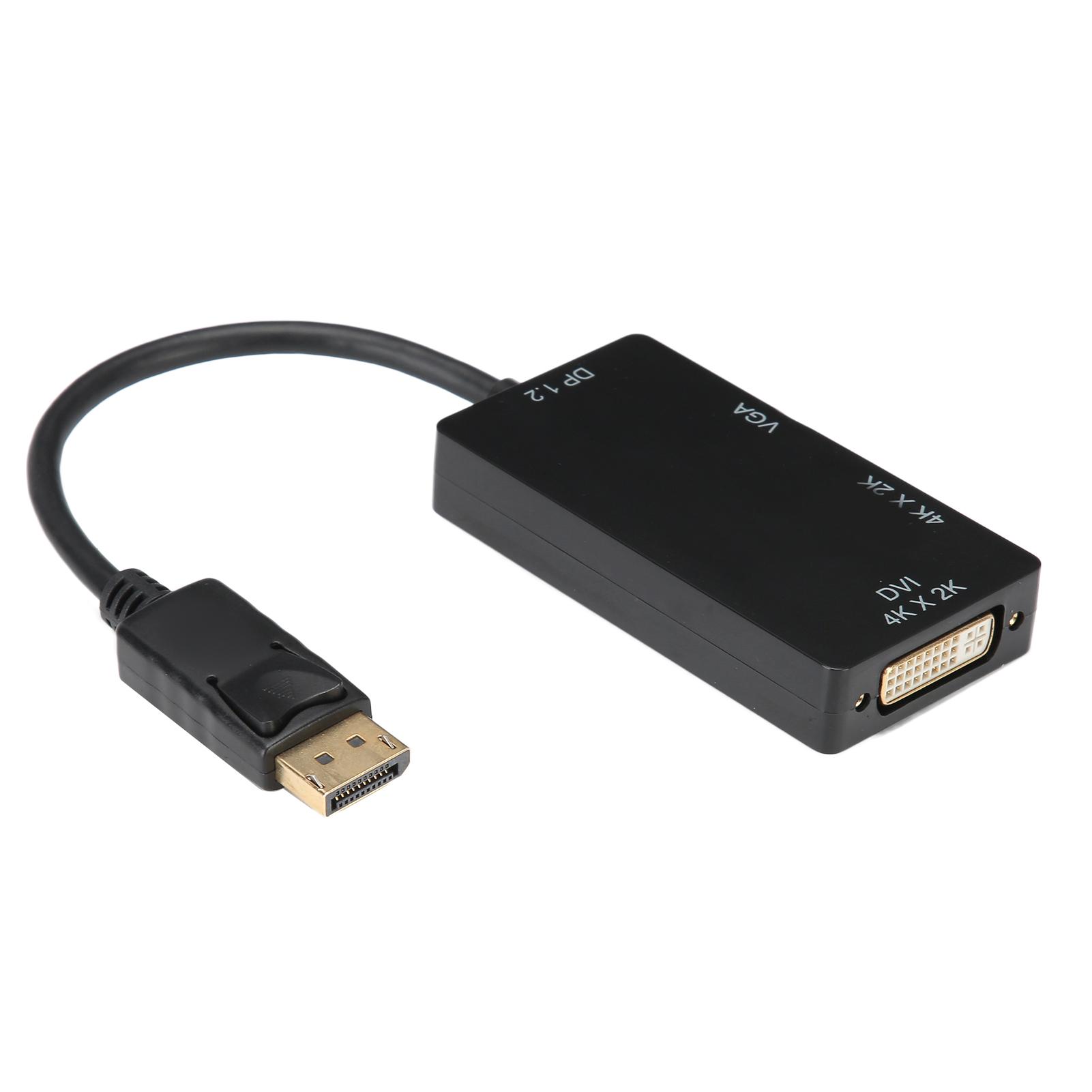 

Адаптер 3-в-1 Displayport - HDMIVGADVI Многофункциональный кабель-преобразователь высокой четкости белый