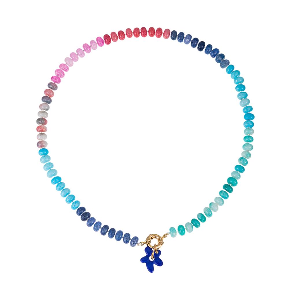 Delicate Floral Beaded Necklace Handcrafted Glass Jewelry Lightweight Design Excellent Gift For Her
