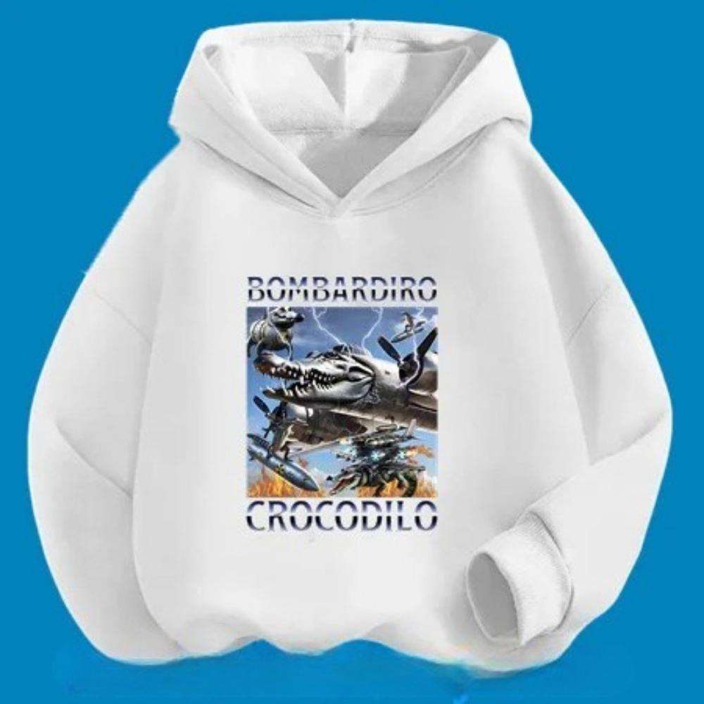 Cappuccino Printed Cartoon Children's Hoodie, Warm and Cute Hoodie for Autumn and Winter, Comfortable and Soft Top for Girl