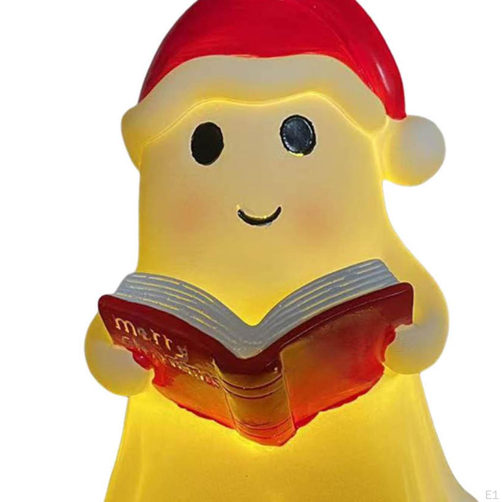 Reading Book Lamp Novelty Figurine Halloween Decor Creative Spooky LED Night Light for Fireplace