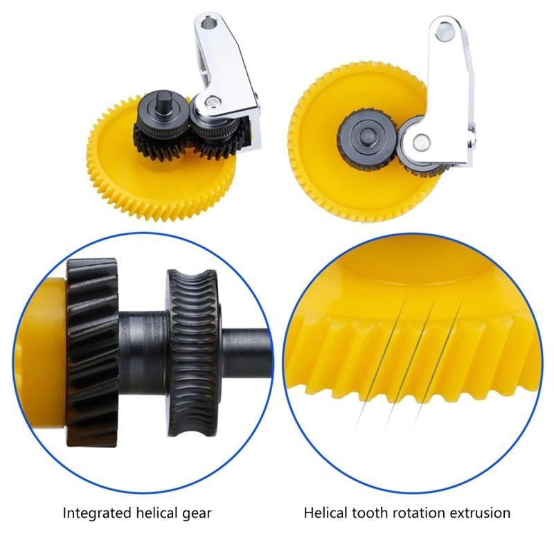 For 3D Printer P1S X1C Hardened Steel Helical Gear Extruder Gear Metal Helical Gear Assembly