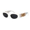 Versace Oval Sunglasses With Mirror Leg Details Unisex Sunglasses White 0VE4480U-314-87
