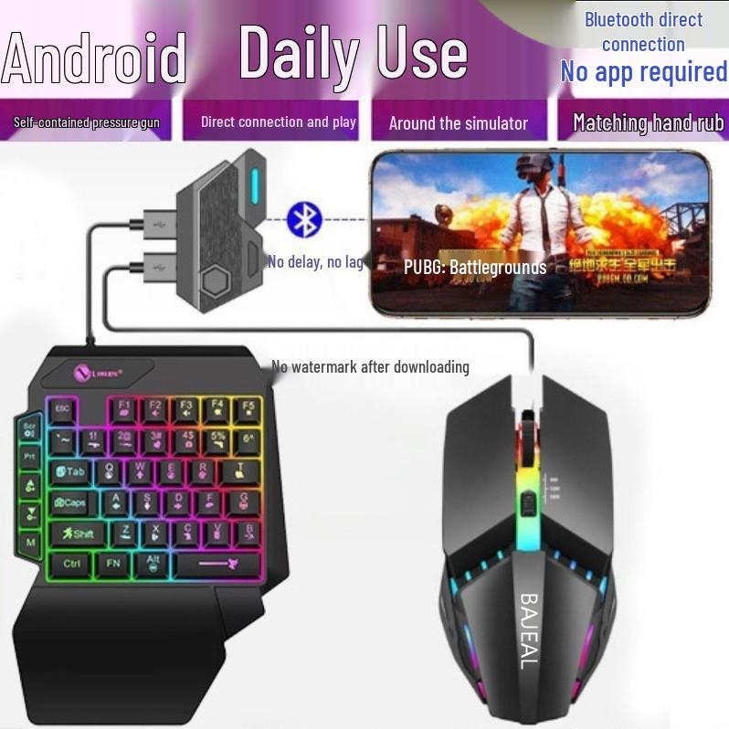Mobiles Gaming-Tastatur- und Maus-Set für Android - Chicken King Throne Edition