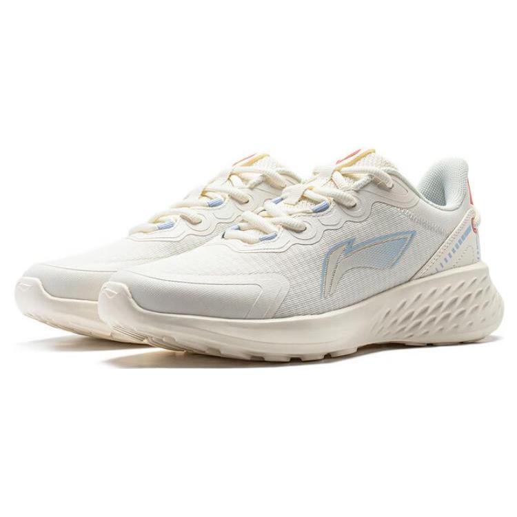 New LiNing Breathable Low Top Running Shoes Women's Ecru ARST048-3