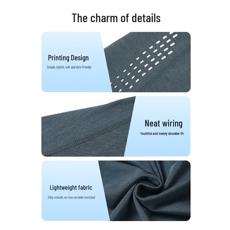 ROMON Men's Ice Silk Summer T-Shirt