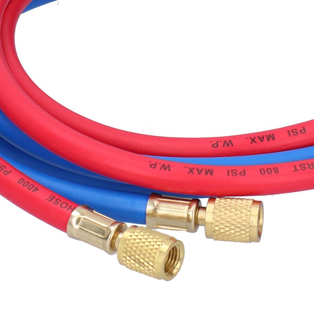 Conditioner Refrigerant Recharge Hose  Conditioning Refrigeration Adding Tool Accessory(Double English Standard Joint 2Pcs 1.5meters )