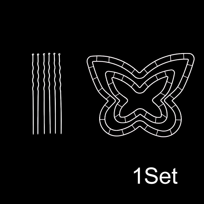 1Set Packaging Tool Fashion PVC DIY Packaging Material Mother's Day Bouquet Stand Butterfly-shaped Flower Arrangement