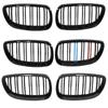 Car Front Grille Racing Front Sport Grill Gloss Black Double Slat Kidney Grille For BMW E92 E93 M3 2006-2009