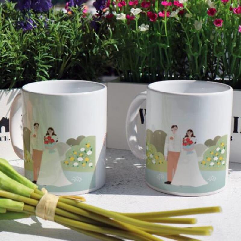 dc393-Design Mug 2p-Happy Wedding Day