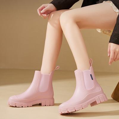 Women's Outdoor Waterproof Short-cylinder Rain Shoes Fashion Versatile Waterproof Ankle Boots Outdoor Anti-slip Rain Boots