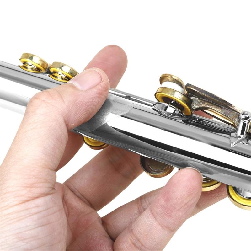 20 szt. Silikonowe Podkładki Ochronne na Kciuk 0,3/0,5 mm Naklejki Ochronne na Palce Fletu Flet Antypoślizgowa Naklejka na Instrument Dęty