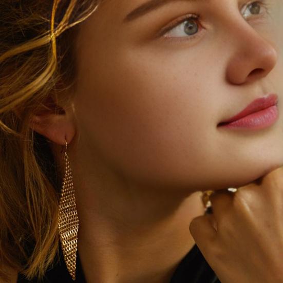 1 Pair Vintage Chain Drop Earrings for Women Girls, Tassel Chain Dangle Earrings, Statement Prom Jewelry Accessories