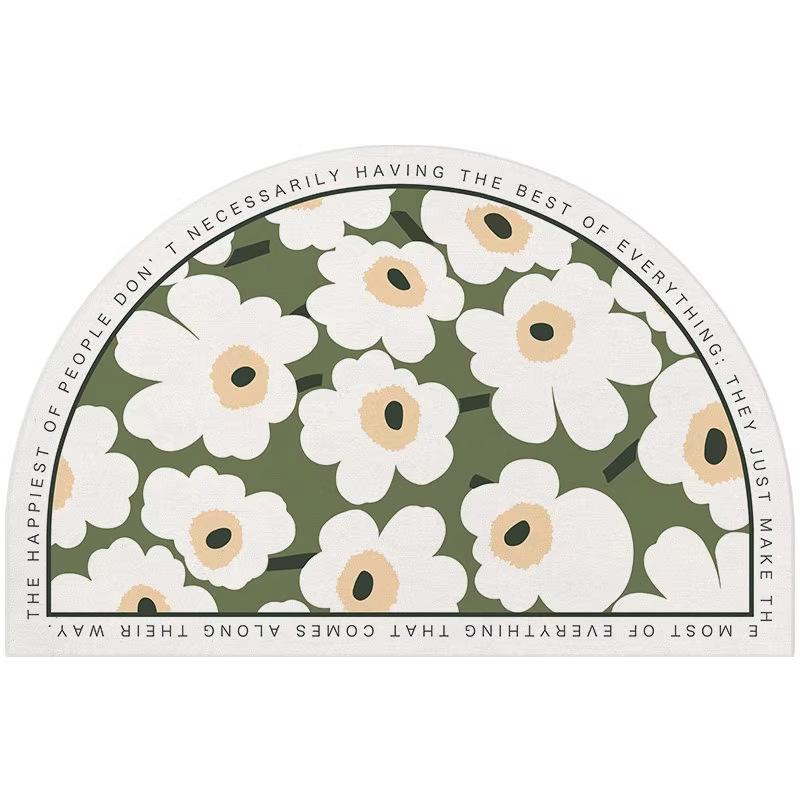 Cartoon hard diatom mud floor mat bathroom suction board non-slip quick-drying mat toilet door toilet floor mat foot mat