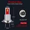 2Pcs H7 Led Bulb Fog Lights CSP Chips 3000K 6000K 8000K 12V White Blue Amber Day Running Car Lamp Auto Light 24V