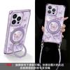 Silk butterfly is suitable for Apple 11promax mobile phone case iphone11 four-corner lanyard 11 rotating bracket 11 women