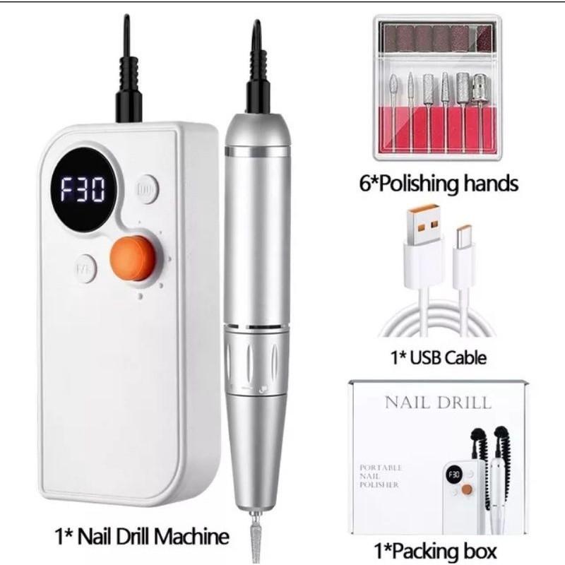 30000/35000RPM Rechargeable Nail Drill Machine Portable High Speed Electric Manicure Drill Acrylic Nail Sculpting Tools