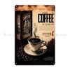 Starožitný Coffee Wall Art Print Dokonalý doplněk do sbírky každého milovníka kávy Kovový Club Cave Designový Plechový Značka Plakát