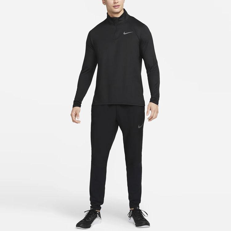 Nike Pro Dri-FIT High Neck Quarter-Zip Long Sleeve Training Top Men Tops Black DM5503-010