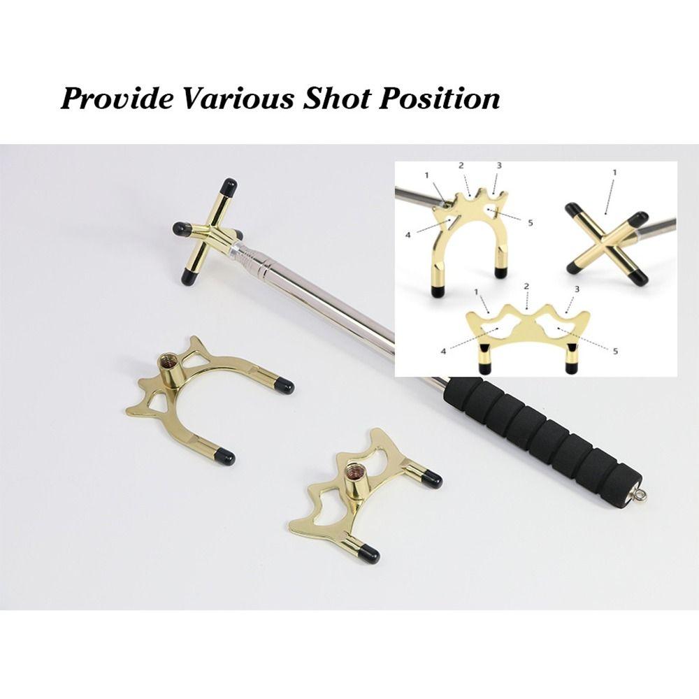 Removable Bridge Head Telescopic Billiards Pool Cue Stainless Steel Pool Table Cue Stick Bridge