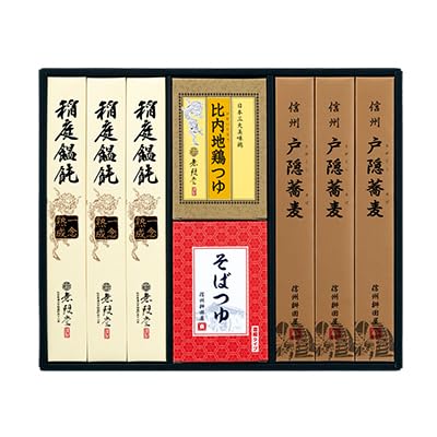 

Mugendo Inaniwa Udon and Togakushi Soba Assortment with Soup (6 servings)