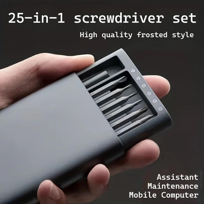 24 In 1 Digital Maintenance Precision Screwdriver Set Portable Aluminum Alloy Storage Box Electronic Device Disassembly Tool
