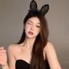 Bunny headband lace big ears black lace lace sexy cute blindfold accessories sex lingerie