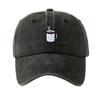 Embroidered Coffee Cup Baseball Cap Washed Cotton Outdoor Fishing Hat For Running Fishing Mountain