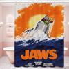 J-JAWS Movie 1pc Pattern Shower Curtain Plus Hooks Waterproof Machine Washable Polyester Fabric Abstract