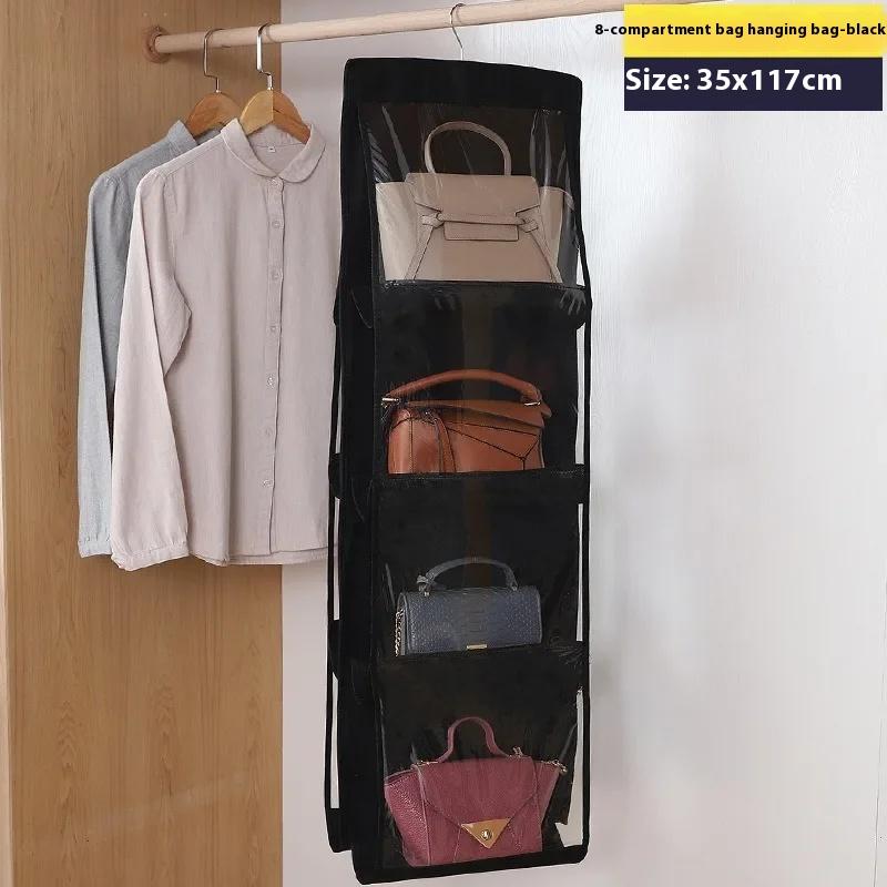 Double Sided Bag StorageBag Multi Functional Hanging Dust Bag Grid Bag SortingBag for Cabinet Storage Closet Organizer