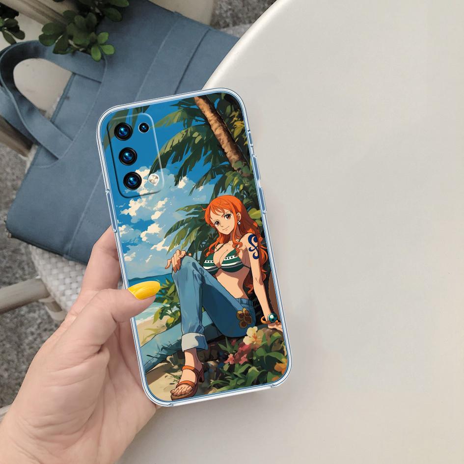 One Piece Luffy Nami Transparent Phone Case for Motorola Moto Edge 20 30 40 50 S30 Fusion Ultra Pro Neo Lite + G200 G23