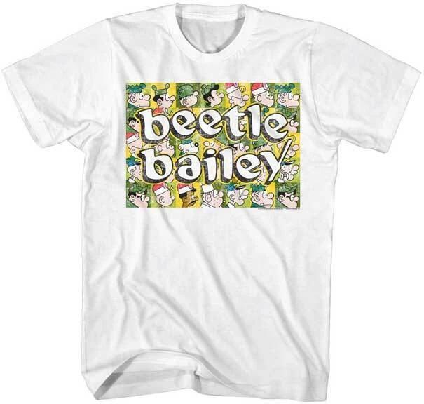 Beetle Bailey 1960 s Cartoon Comic Strip Picture Squares Men s T Shirt 4XL