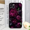 Stylish Black Rose Deep Purple Flower Phone Case for Samsung Galaxy S26 S25 S24 S24+ S23 Ultra S22 Plus S21 FE S20 Floral Cover