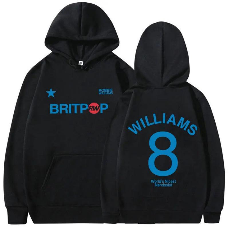 Robbie Williams Britprwp 8 Tour Print Hoodi