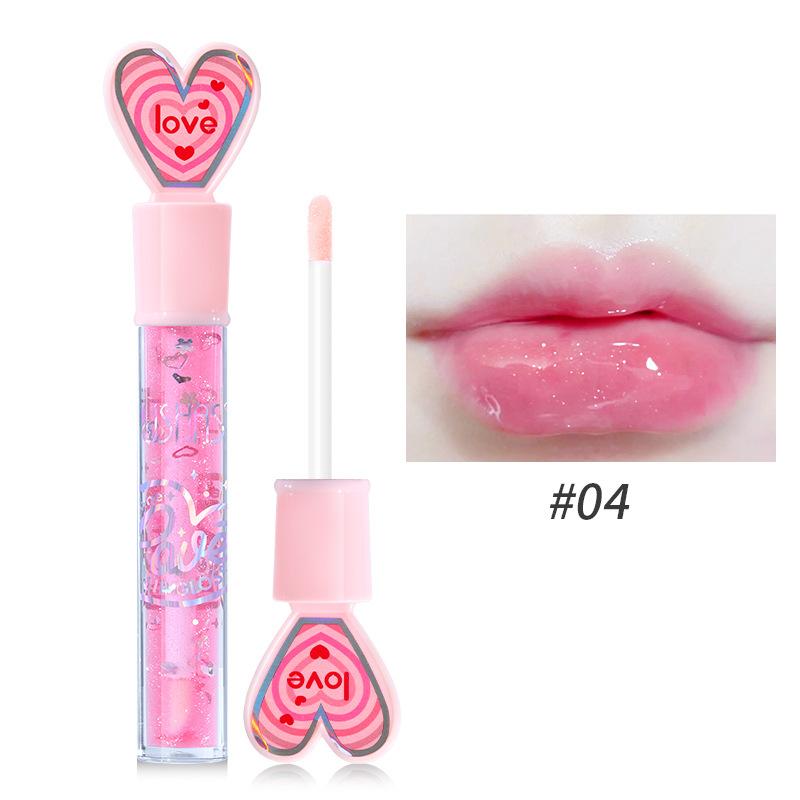 6-color liquid matte lip gloss, heart-shaped mirror surface, water luster, red lips, sweet and plump lips, shiny and lustrous