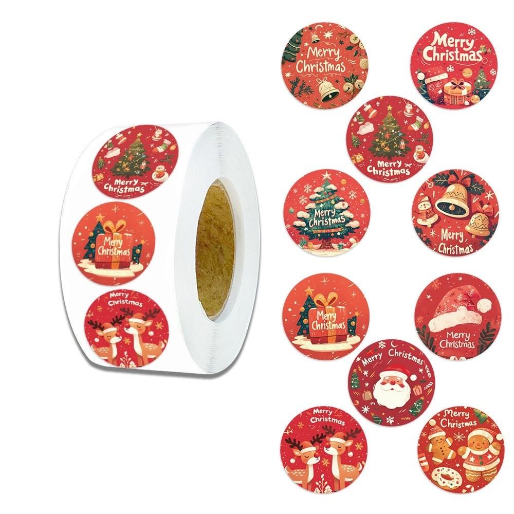 Christmas Envelope Stickers 500pcs Per Roll Decorative Stickers New Seal Stickers Gift Wrapping