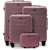 Zestaw 4 Walizek Wings Crake S/M/L + Kuferek Rose Gold