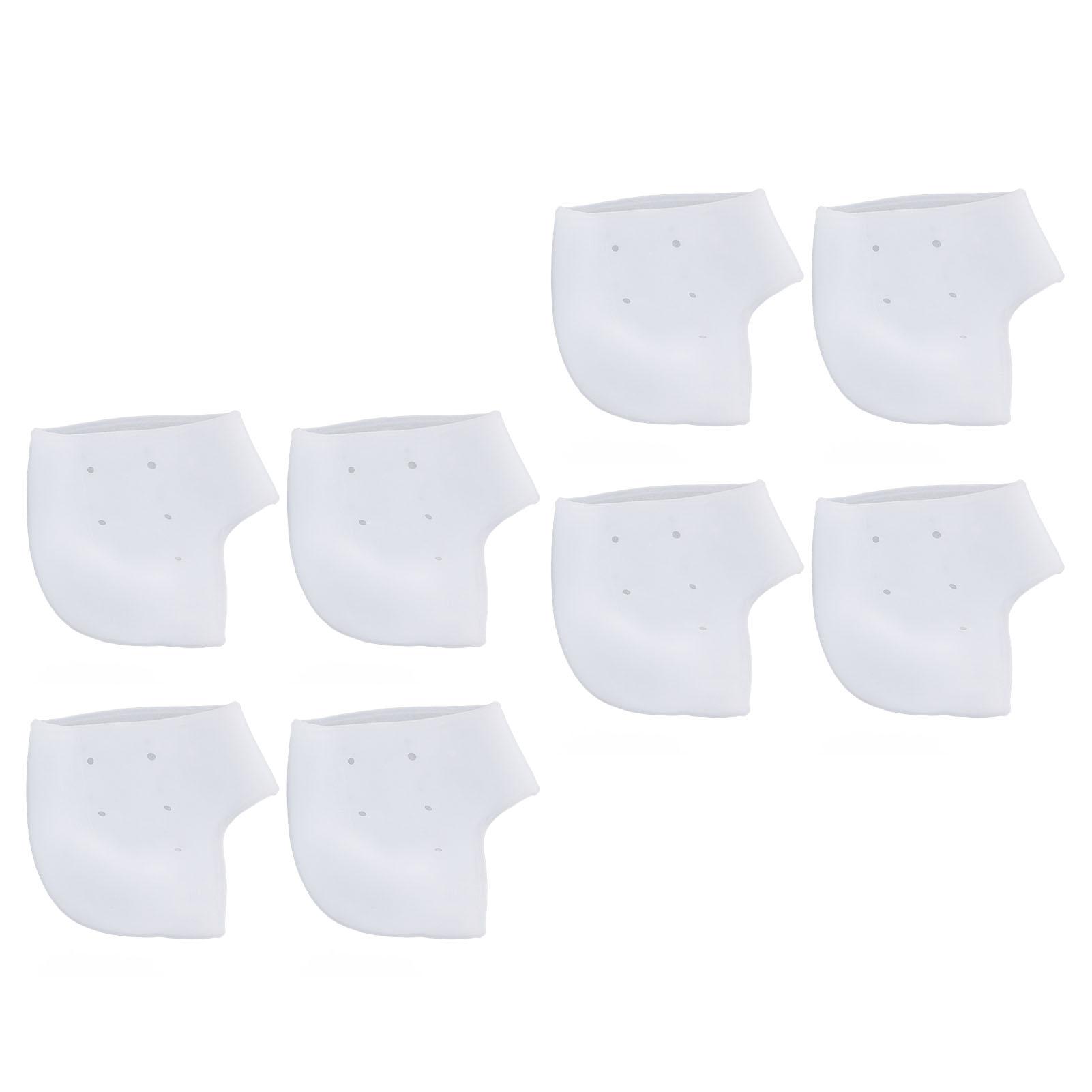 

4 пары силиконовых протекторов для пяток, устраняющих трещины, эластичные дышащие накладки на пятки, накладки на пятки