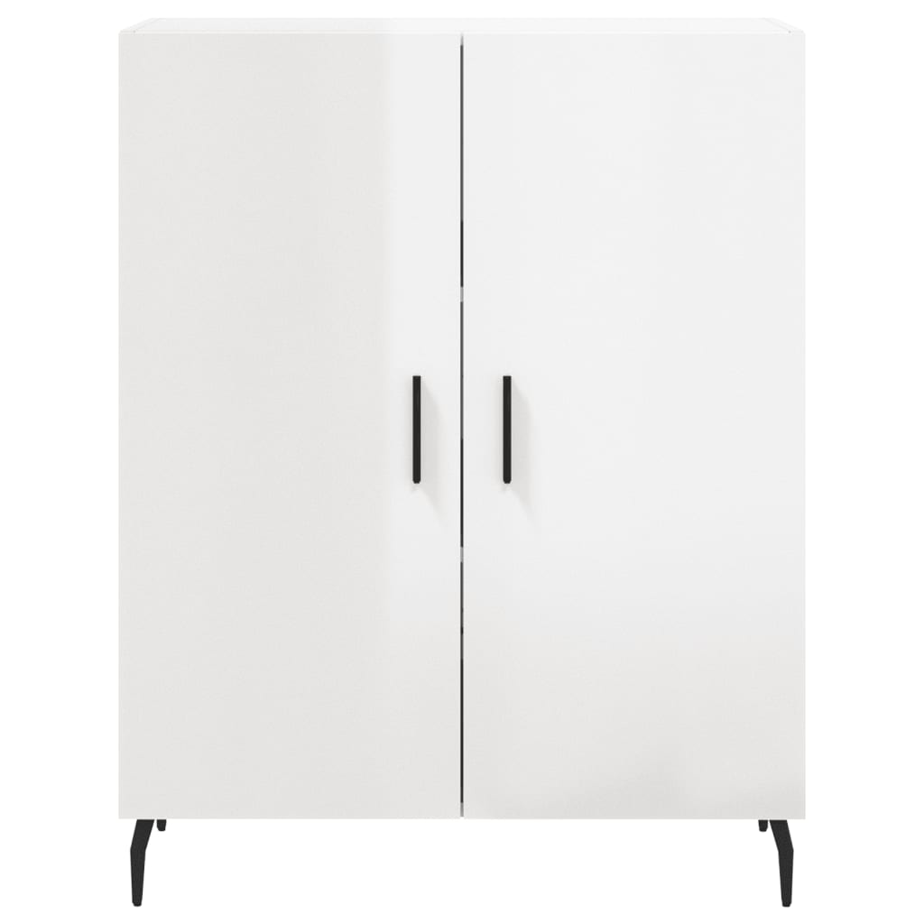 Sideboard High Gloss White 69.5 x 34 x 90 cm Engineered Wood